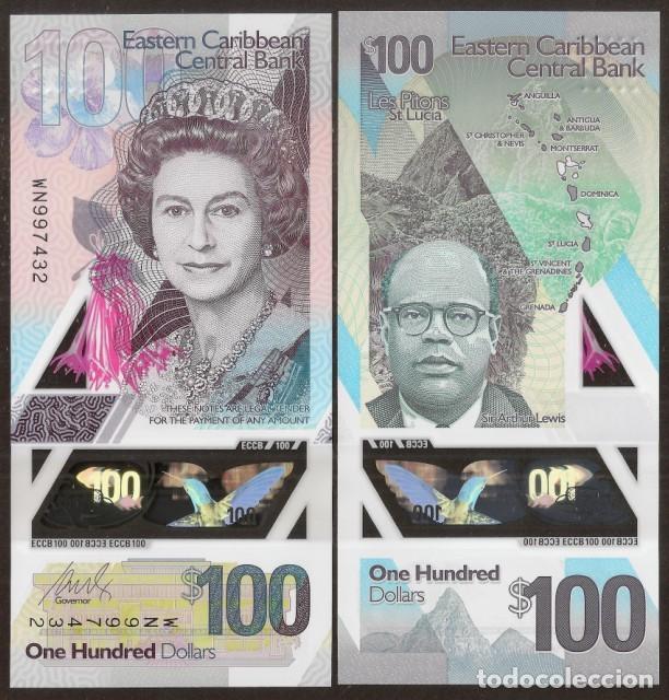 Billetes extranjeros: CARIBE BRITANICO. 100 $ (2019). Polimero. S/C.