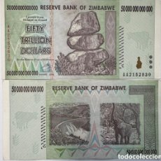 Billetes extranjeros: BILLETE ZIMBABWE 50 TRILLONES ORIGINAL % SERIAL AA SIN CIRCULAR