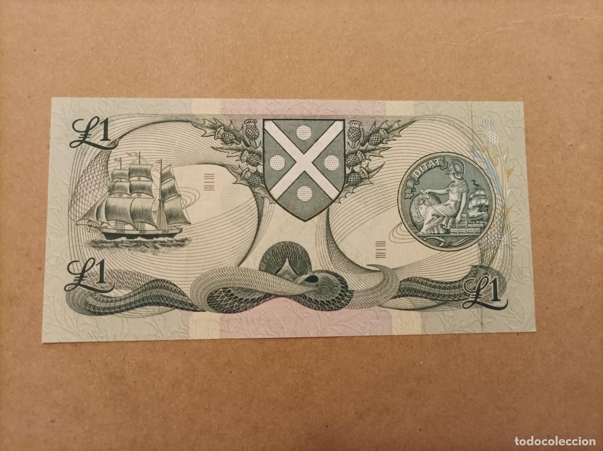Billetes extranjeros: Billete de Escocia de 1 libra, a&ntilde;o 1978, UNC - Foto 2
