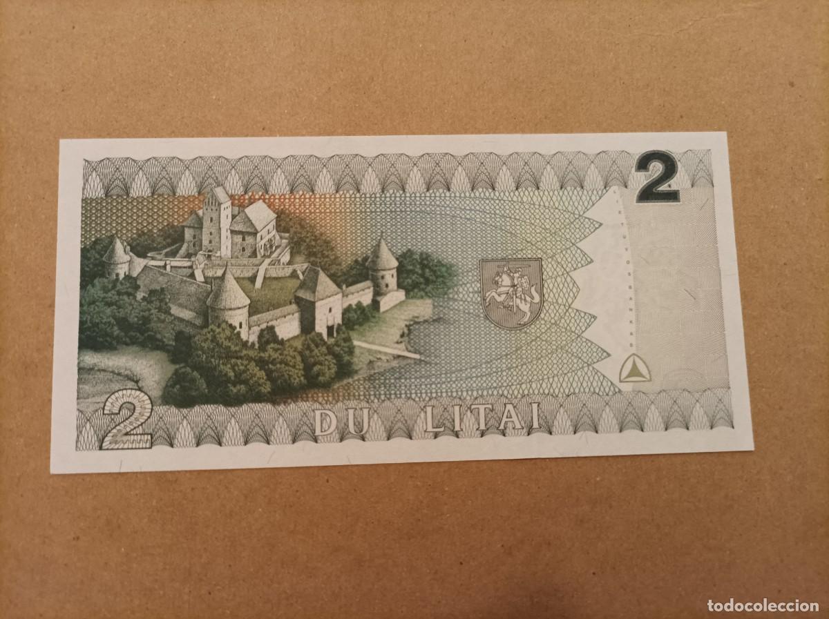Billetes extranjeros: Billete de Lituania de 2 litas, a&ntilde;o 1993, UNC - Foto 2