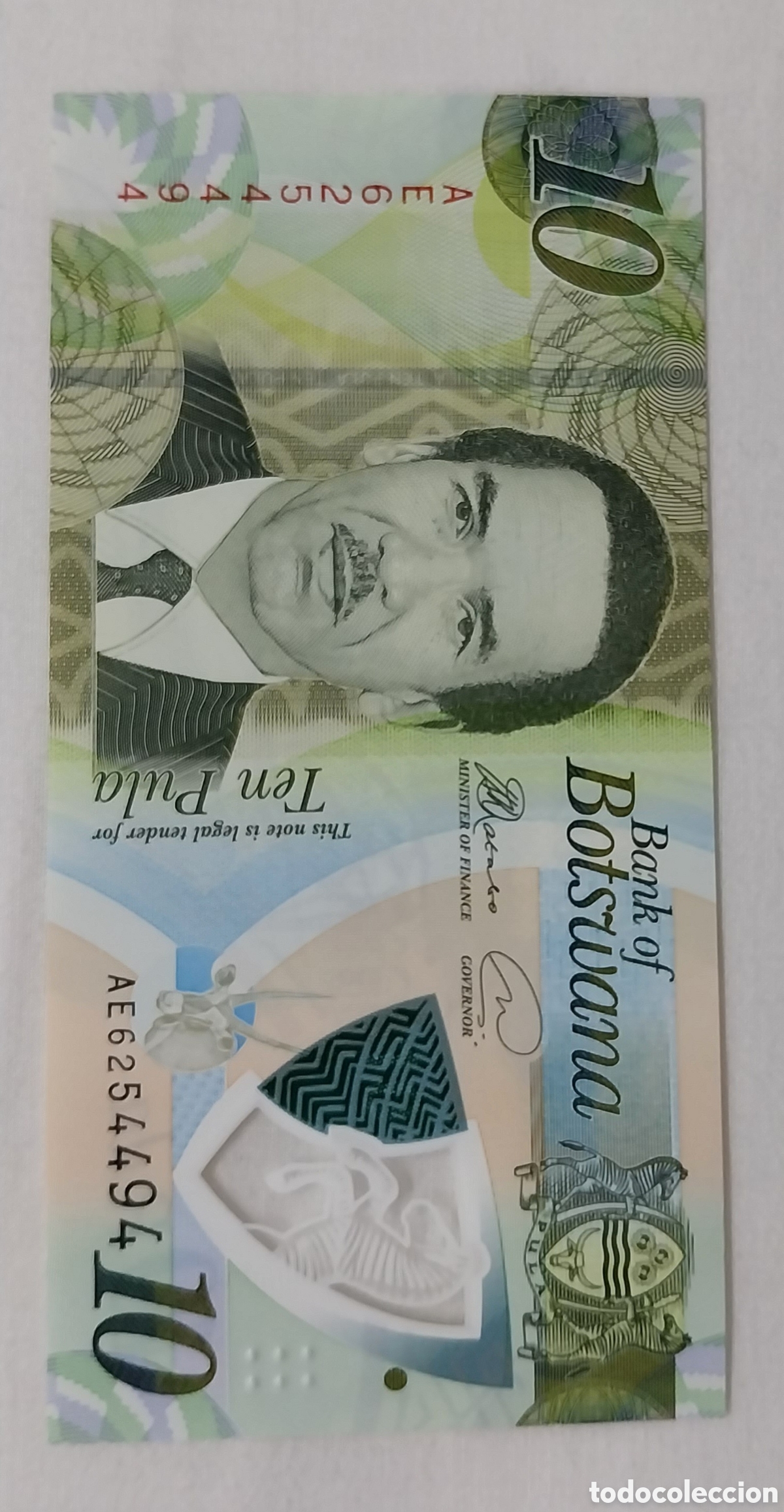 Billetes extranjeros: Billete bostwana polimero original % s/c