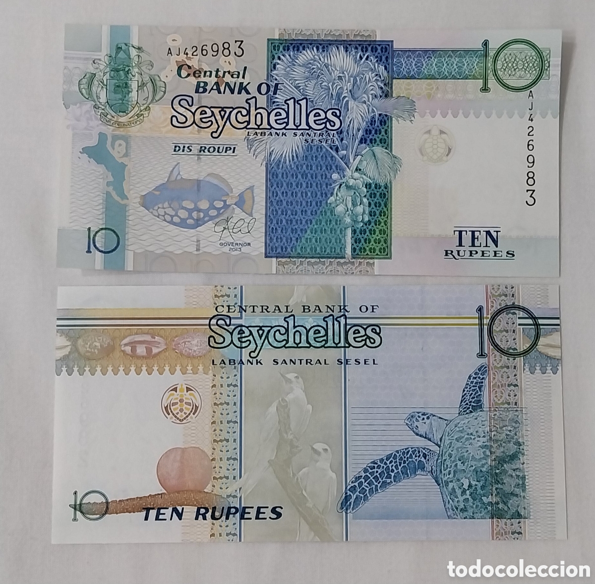 Billetes extranjeros: Billete seychelles original % s/c - Foto 1