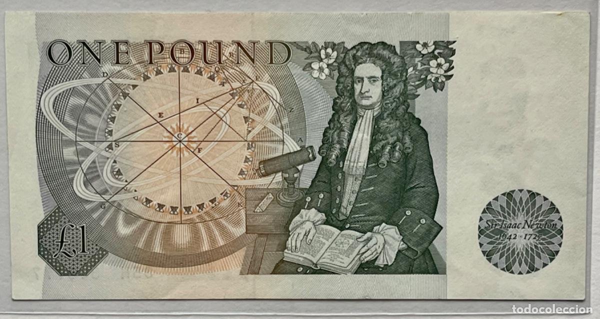 Billetes extranjeros: INGLATERRA, 1 POUND . 1978/1980. SC=UNC - Foto 2
