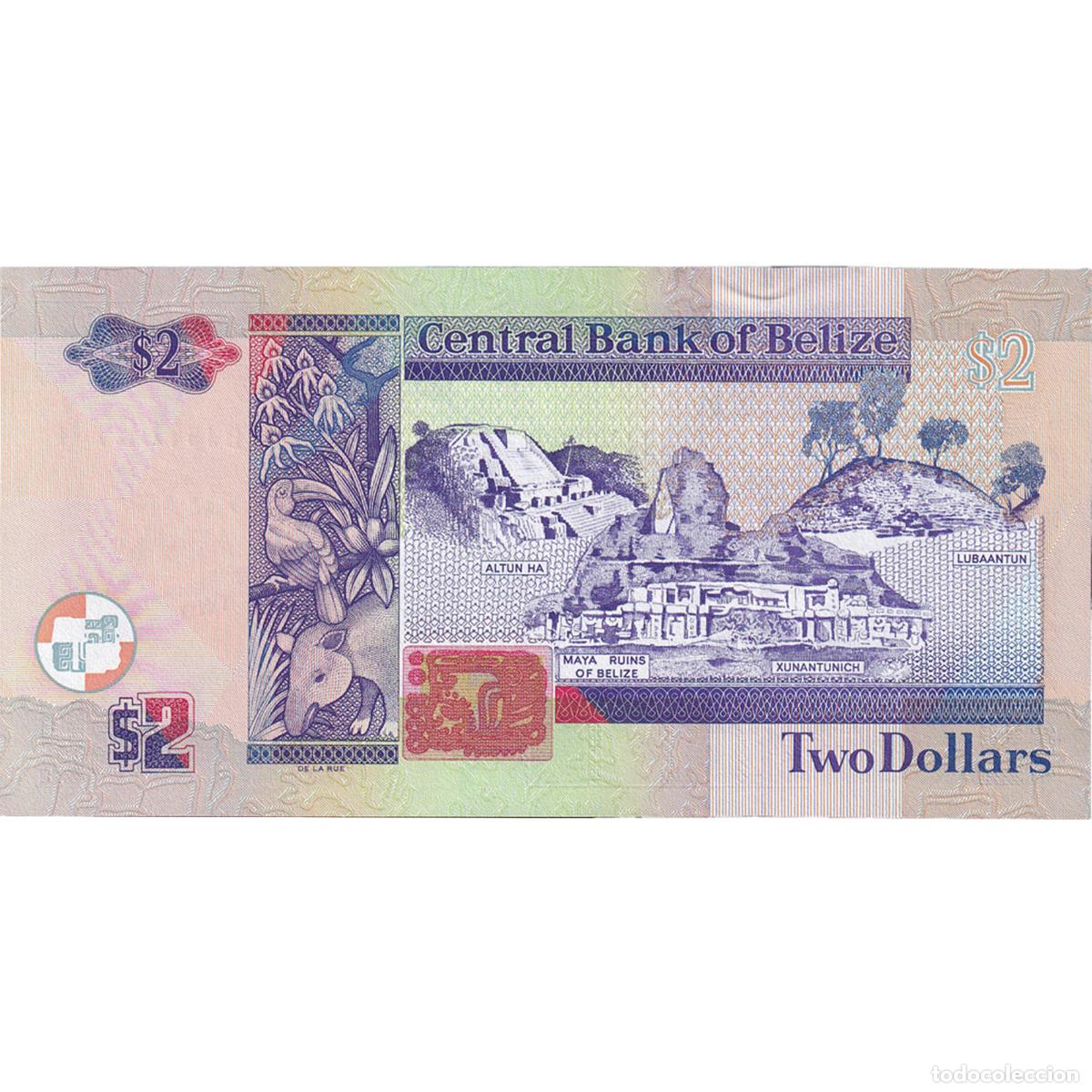 Billetes extranjeros: [#809850] Billete, 2 Dollars, 2011, Belice, UNC - Foto 2