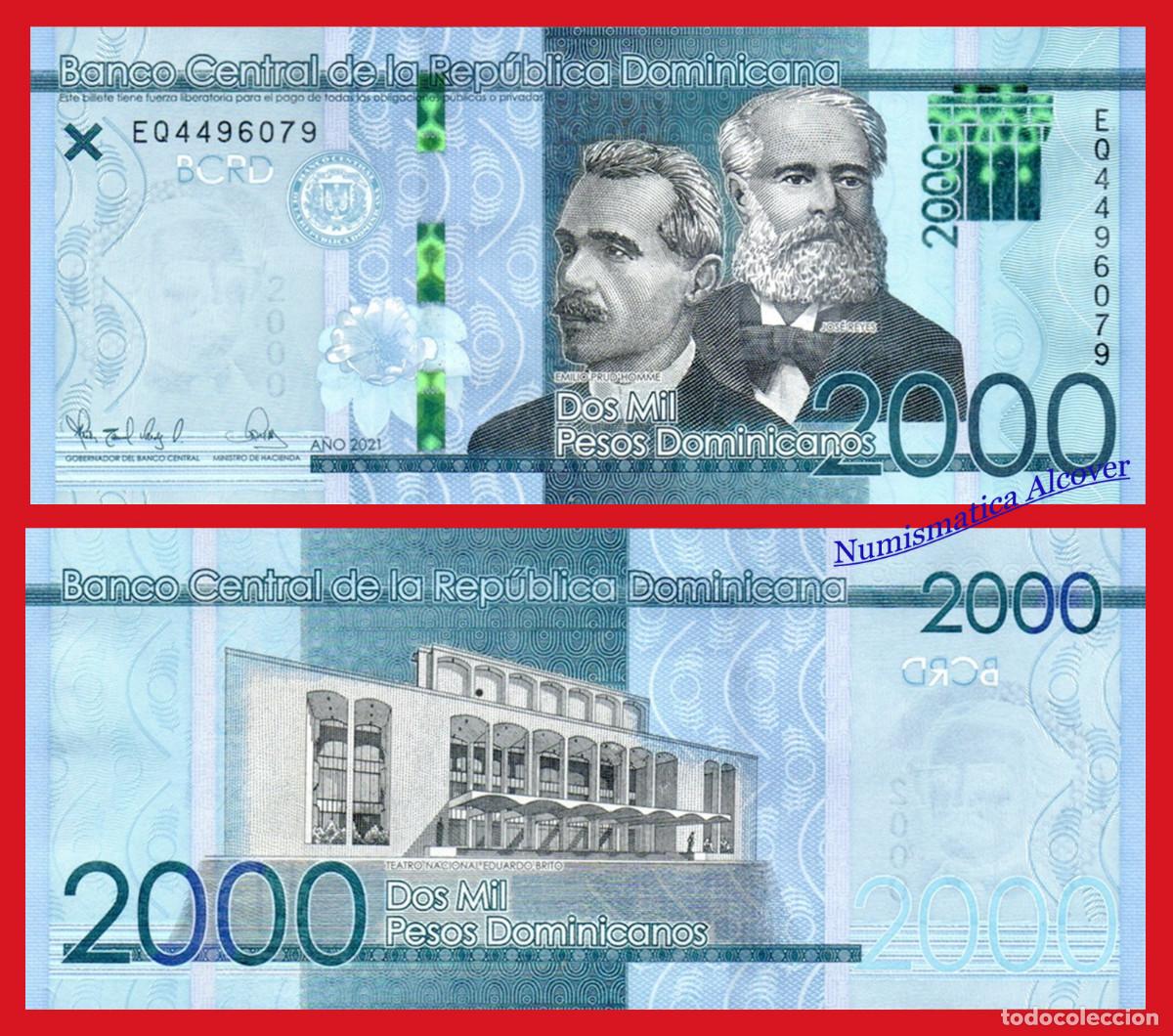 Billetes extranjeros: REPUBLICA DOMINICANA 2000 Pesos 2021 Pick NUEVO - SC