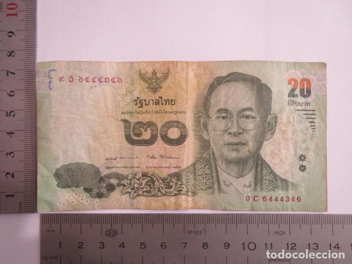 Billetes extranjeros: BILLETE 20 BATHS TAILANDIA 9C6444346 USADO - Foto 1