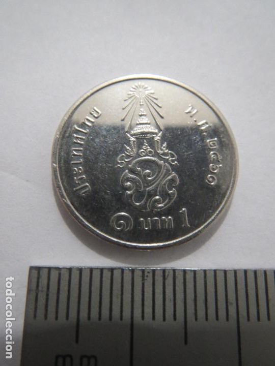 Billetes extranjeros: MONEDA 1 BATHS TAILANDIA USADA (1) - Foto 1