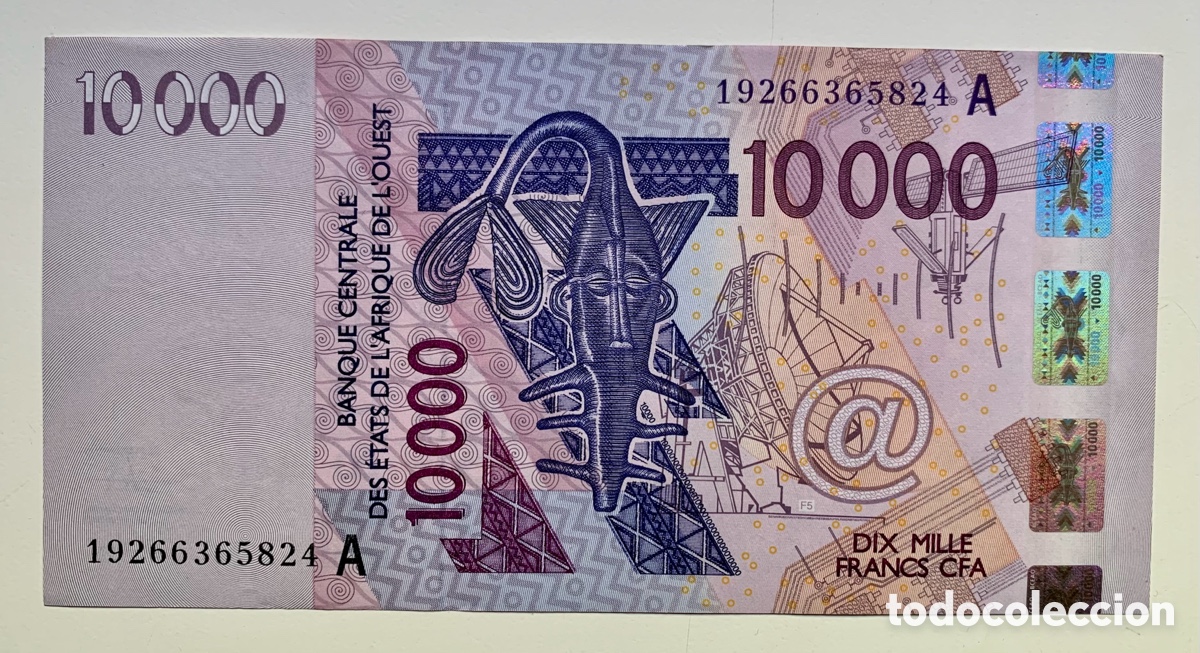 Banconote internazionali: Billete ESTADOS AFRICA OCCIDENTAL A (Costa de Marfil) 10000 Francos 2003(2019) SC-