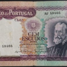 Billetes extranjeros: PORTUGAL BILLETE DE 100 ESCUDOS 1961 (BC+)