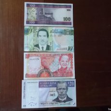 Billetes extranjeros: CONJUNTO DE 4 BILLETES DE AFRICA S/C BOTSWANA - GAMBIA- MALAWI - MAURITANIA DIFICILES