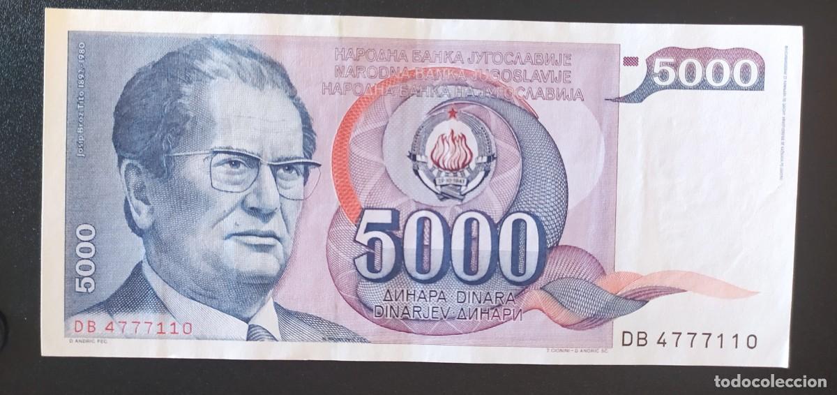 Yugoslavia 5000 Dinara Banknote 1992 - P-115, AA-Prefix, Uncirculated (UNC)