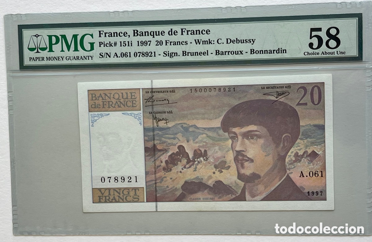Billetes extranjeros: FRANCIA, PMG58, 20 FRANCS - Foto 1