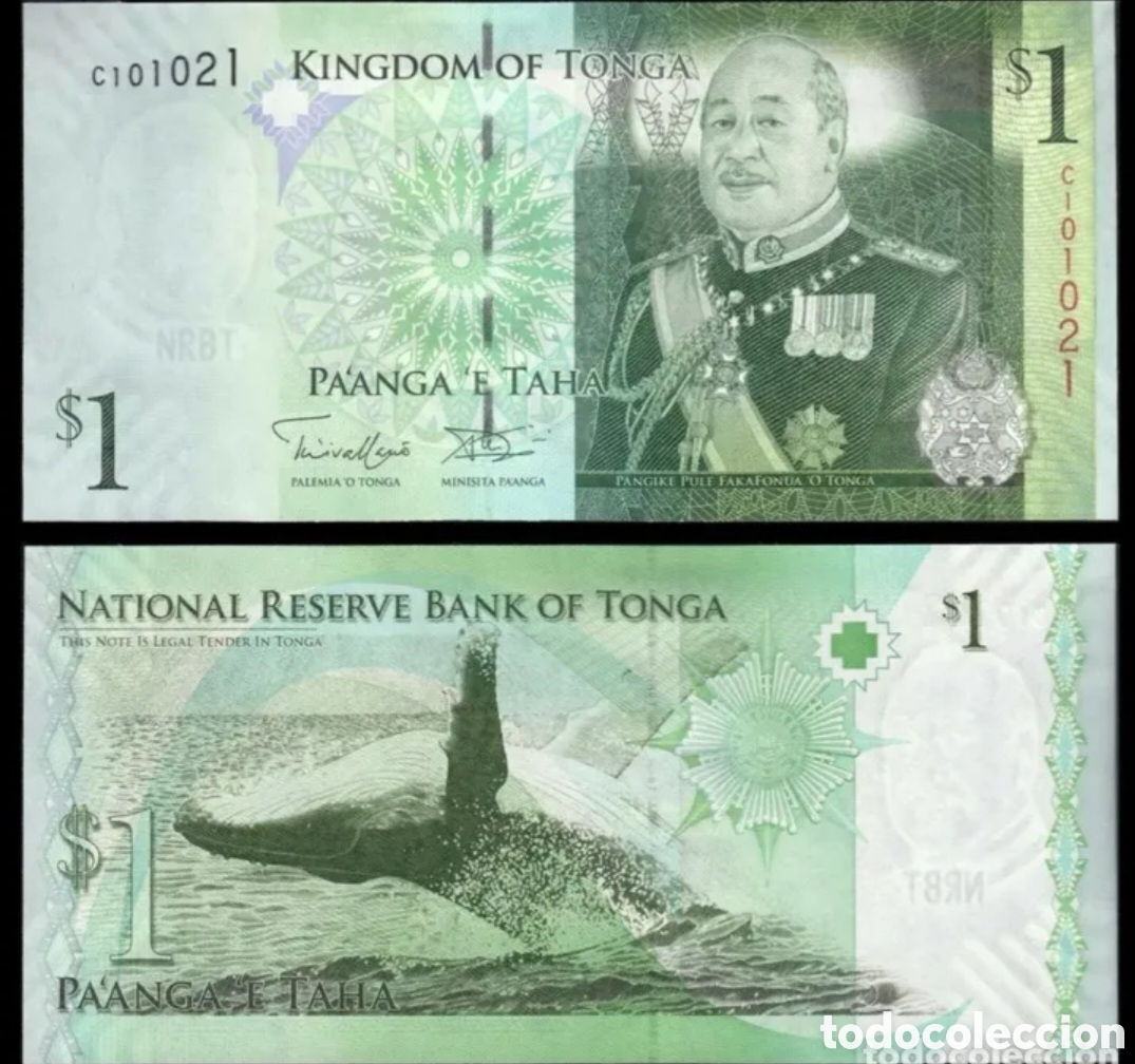 Billetes extranjeros: Billete tonga original % s/c - Foto 1