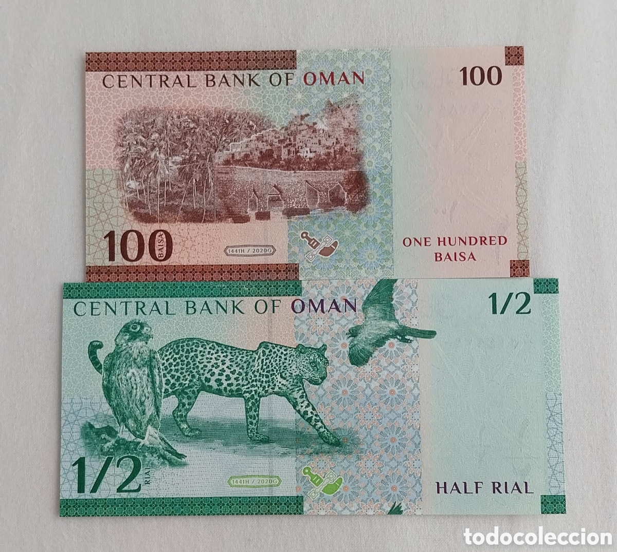 Billetes extranjeros: Set 2 billetes oman originales % s/c - Foto 1