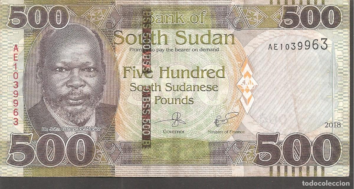 Billetes extranjeros: SOUTH SUDAN 500 LIBRAS 2018 - Foto 1