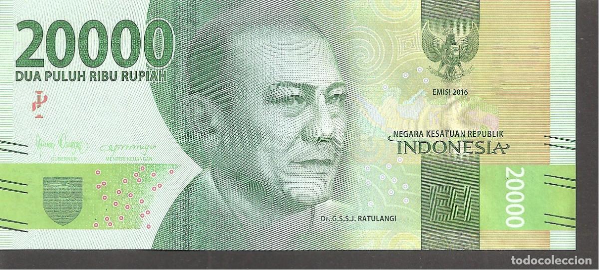 Billetes extranjeros: INDONESIA 20000 RUPIAS 2016 SC/UNC - Foto 1