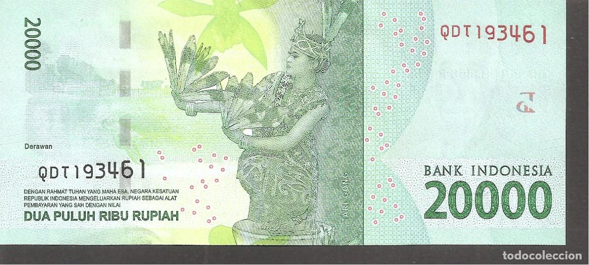 Billetes extranjeros: INDONESIA 20000 RUPIAS 2016 SC/UNC - Foto 2