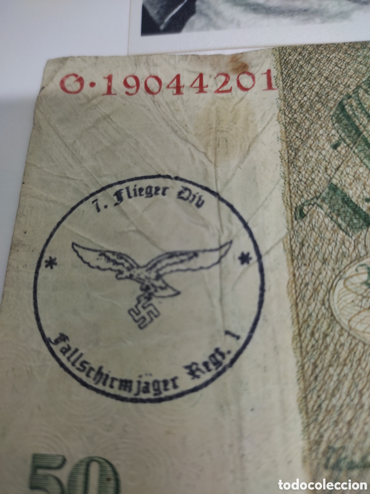 Billetes extranjeros: Fascimil A.Galland + billete - Foto 3