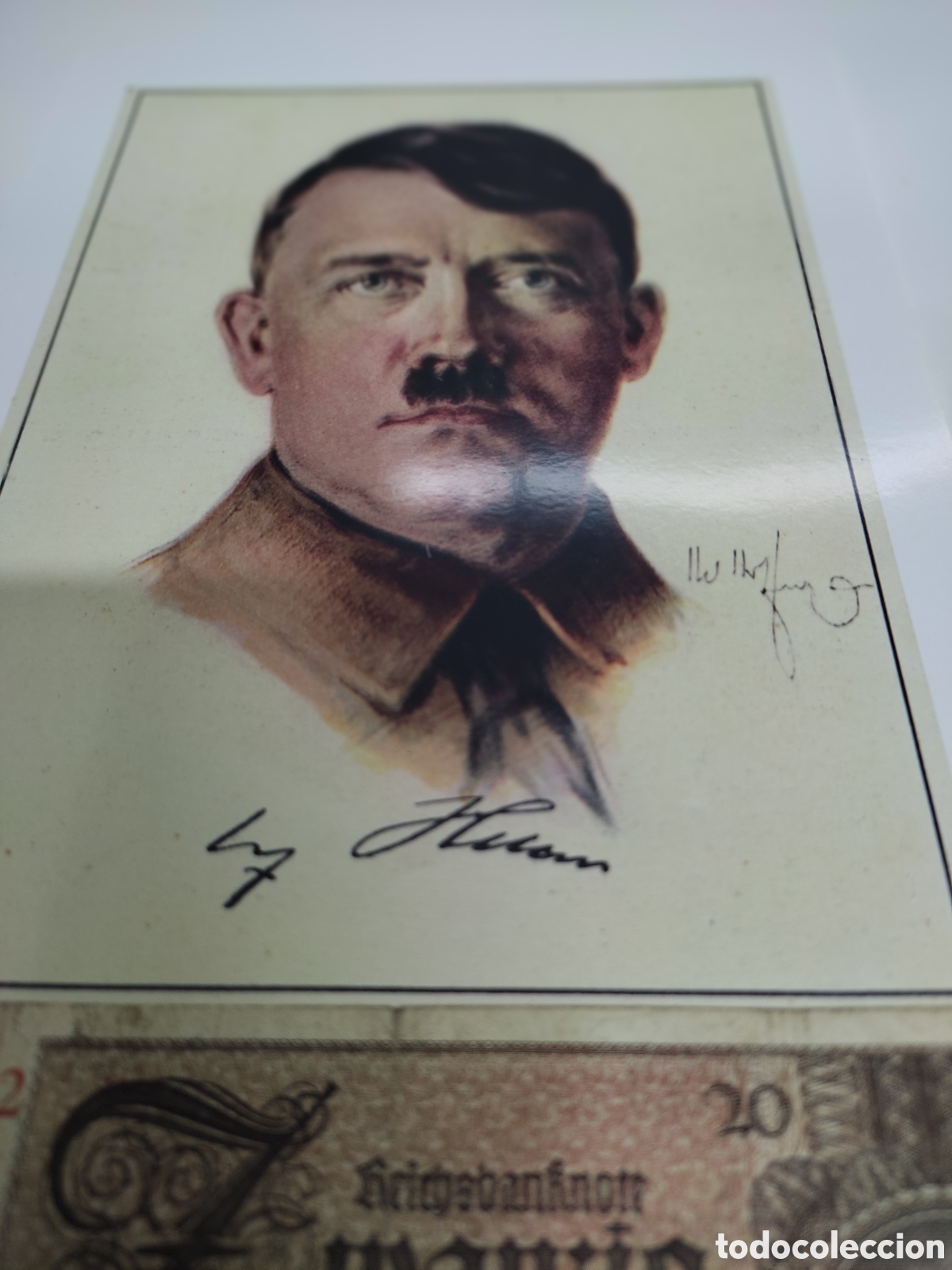 Billetes extranjeros: Fascimil A.Hitler + billete - Foto 2
