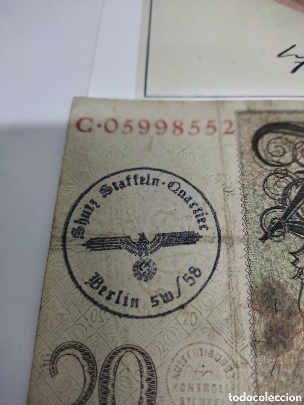 Billetes extranjeros: Fascimil A.Hitler + billete - Foto 3