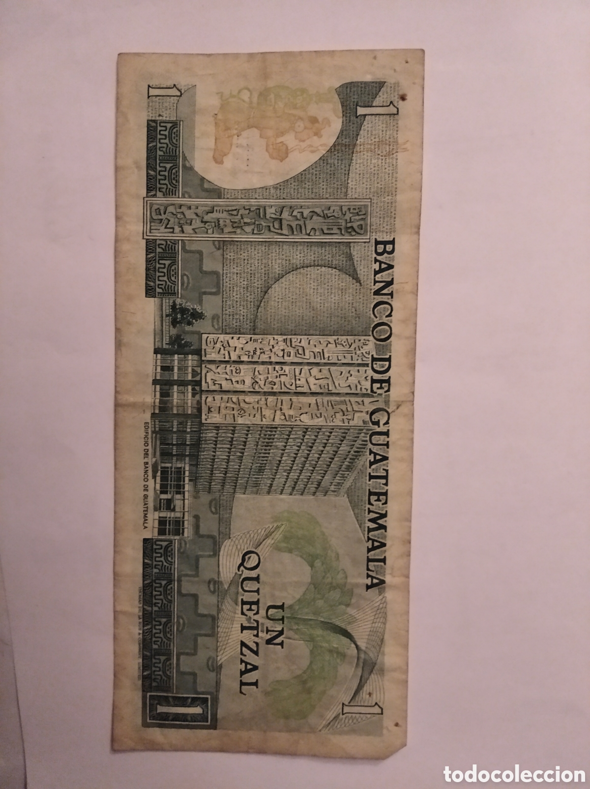 Billetes extranjeros: Billete de Guatemala antiguo de 1 - Foto 2