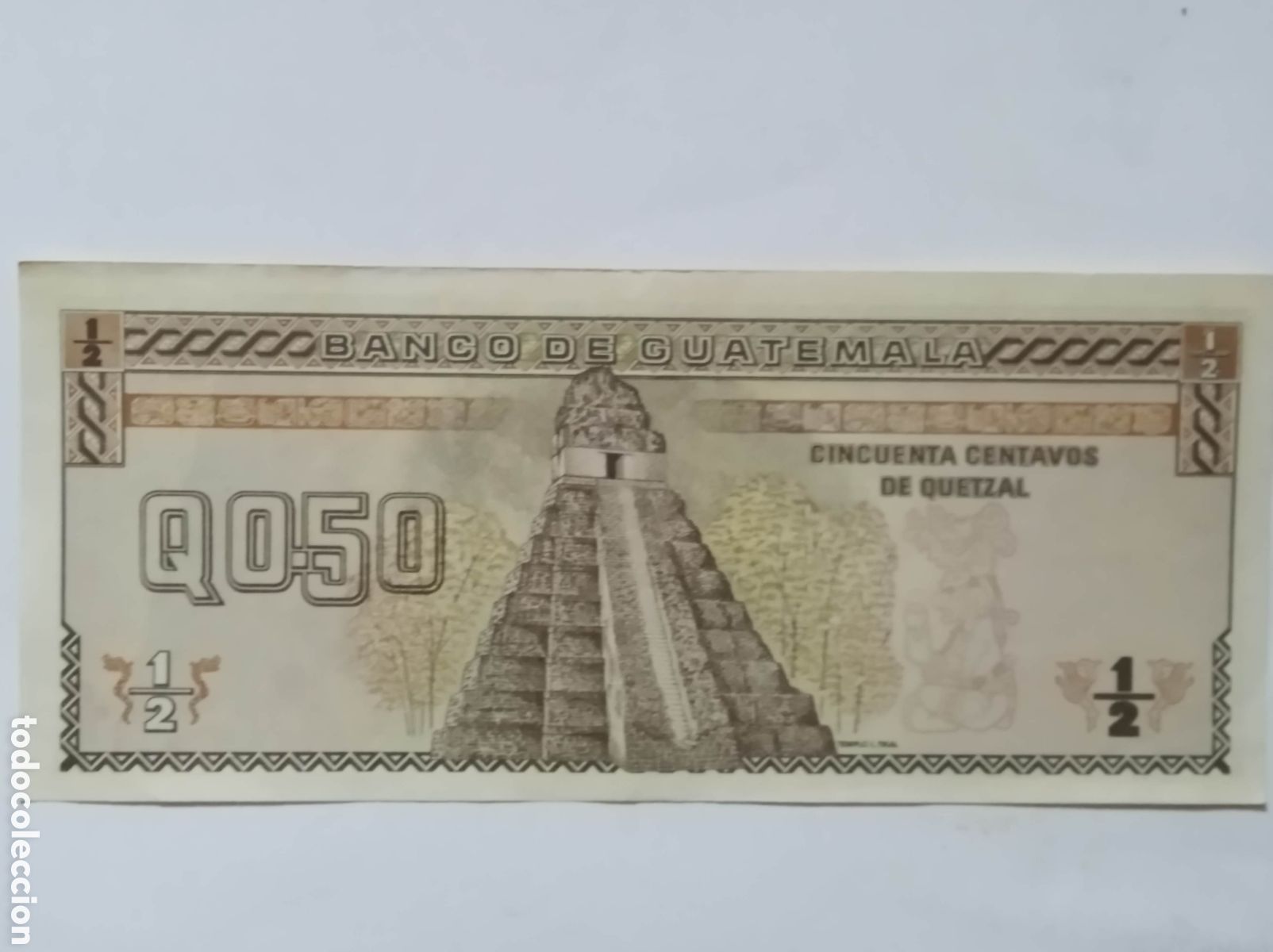 Billetes extranjeros: Billete de Guatemala de 0,50 - Foto 2