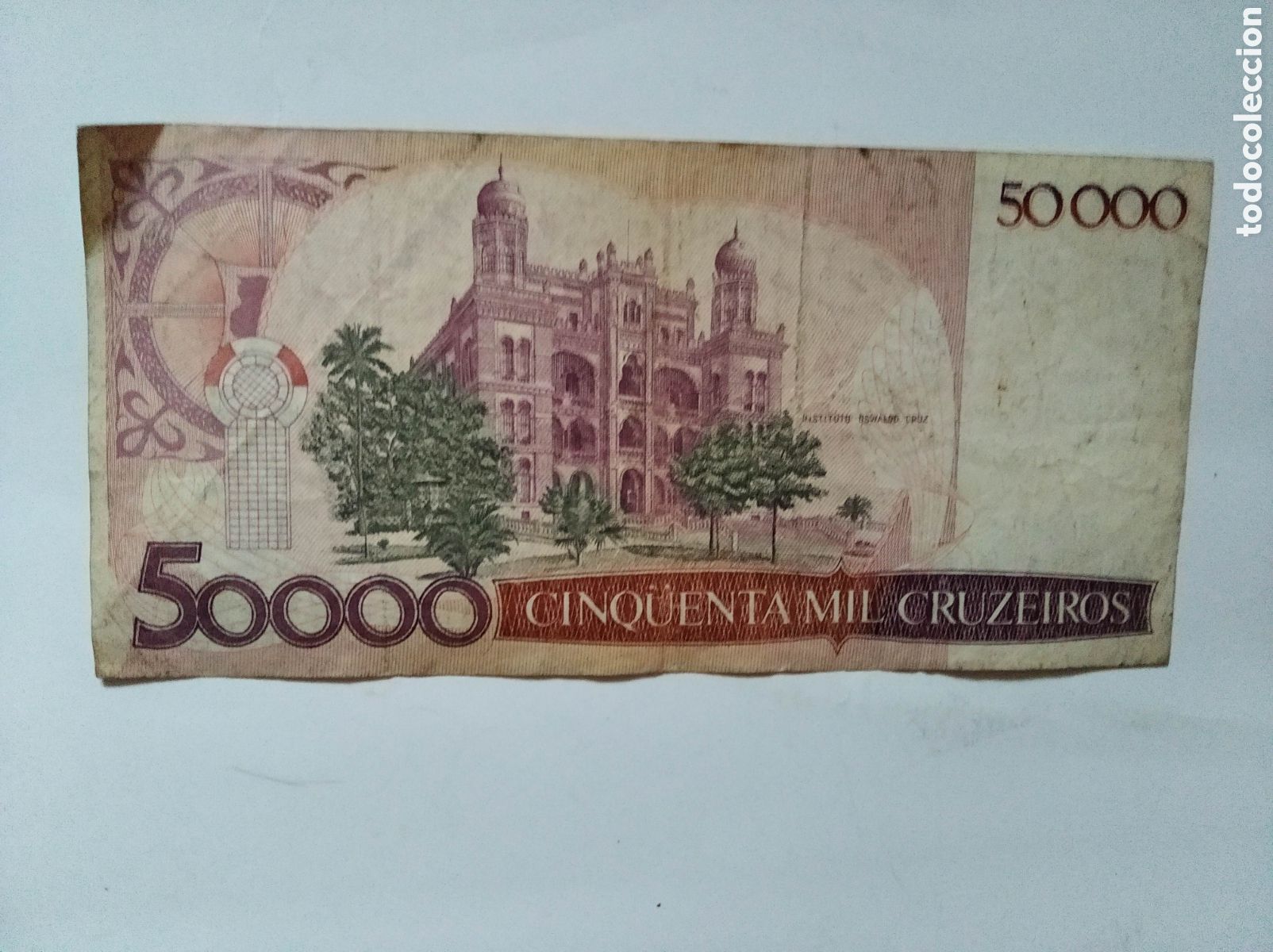 Billetes extranjeros: Billete de Brasil de 50000 cruceiros - Foto 2