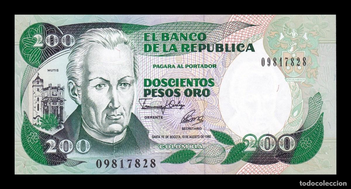 colombia 200 pesos oro josé celestino mutis 199 - Compra venta en