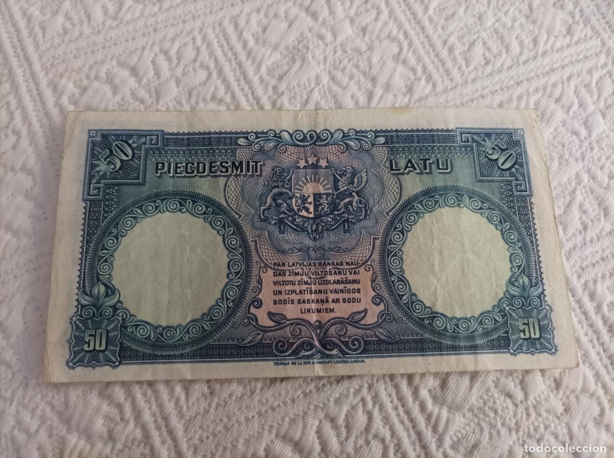Billetes extranjeros: Billete de Letonia de 50 latu, a&ntilde;o 1934 - Foto 2