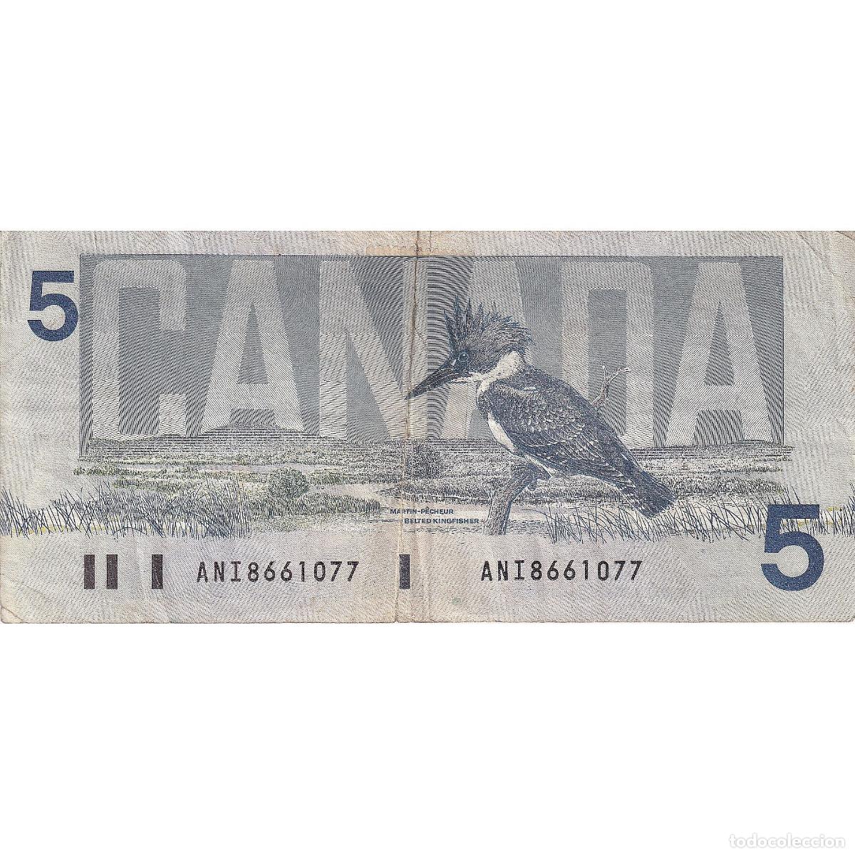 Billetes extranjeros: [#195555] Billete, 5 Dollars, 1986, Canad&aacute;, KM:95b, RC - Foto 2