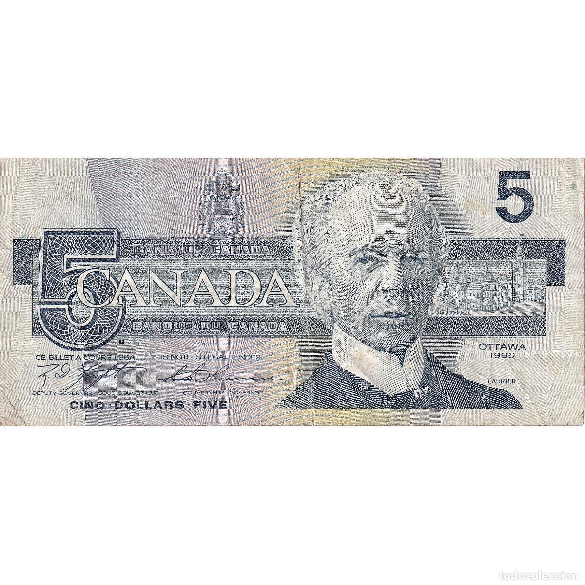 Billetes extranjeros: [#195555] Billete, 5 Dollars, 1986, Canad&aacute;, KM:95b, RC - Foto 1