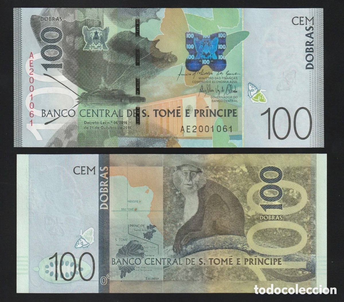 Billetes extranjeros: Billete SANTO TOME & PRINCIPE 100 Dobras 2016 SC