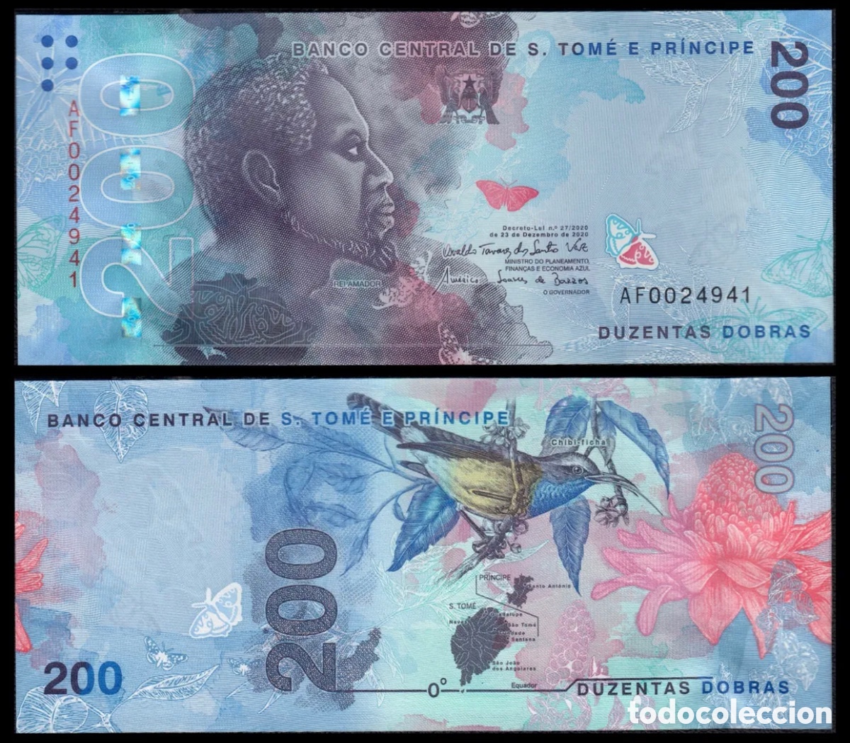 Banconote internazionali: Billete SANTO TOME & PRINCIPE 200 Dobras 2020 SC