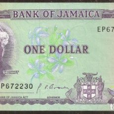 Billetes extranjeros: JAMAICA. 1 $ 1.1.1990. PICK 68AD.