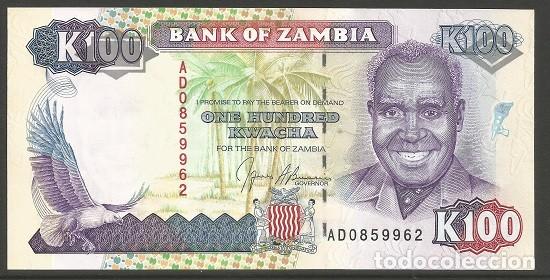Internationale Banknoten: ZAMBIA - SAMBIA - 100 KWACHA 1991 - S / C - AHORRAR GASTOS CON M&Aacute;S LOTES
