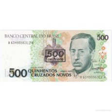 Billetes extranjeros: [#247760] BILLETE, 500 CRUZEIROS ON 500 CRUZADOS NOVOS, UNDATED (1990), BRASIL, KM:226B