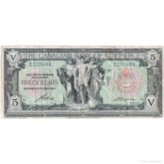 Billetes extranjeros: [#247757] 5 DOLLARS, 1917, CANADÁ, 1917-01-02, BC+
