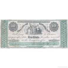 Billetes extranjeros: [#247885] 10 CENTS, 1862, ESTADOS UNIDOS, BC+