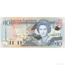 Billetes extranjeros: [#247911] ESTADOS DEL CARIBE ORIENTAL , 10 DOLLARS, UNDATED (1994), KM:32K, UNC