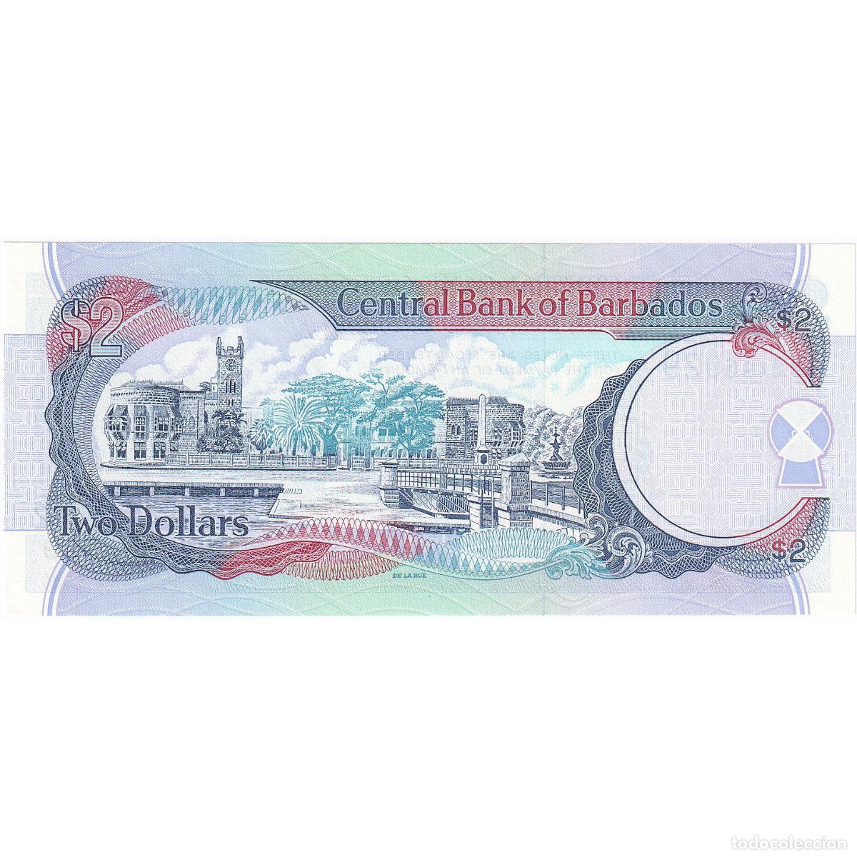 Billetes extranjeros: [#247916] 2 Dollars, Barbados, KM:66a, UNC - Foto 2