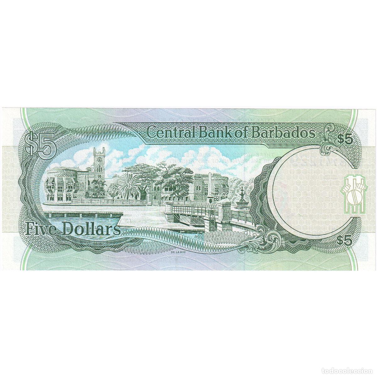 Billetes extranjeros: [#247917] 5 Dollars, Barbados, UNC - Foto 2