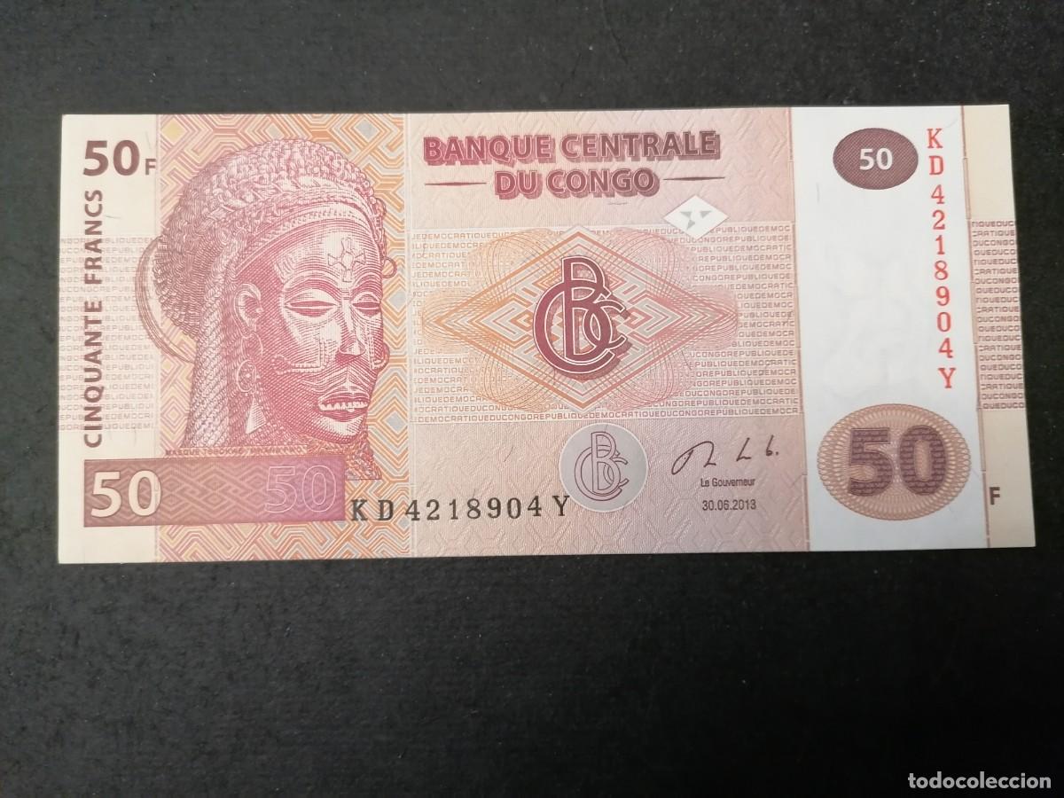 Billetes extranjeros: Billete, Congo, 2013, 50 francos ,S/c - Foto 1
