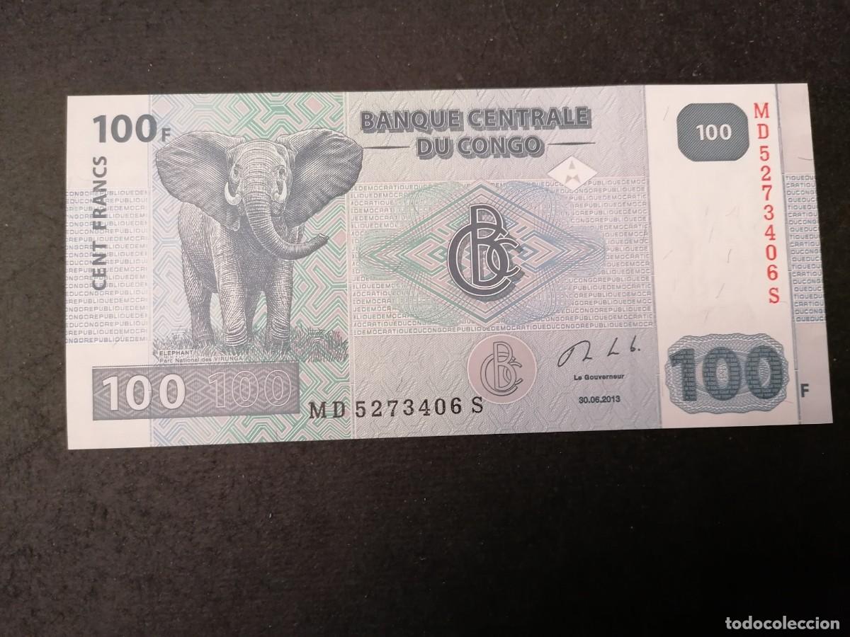 Billetes extranjeros: Billete, Congo, 2013, 100 francos ,S/c - Foto 1