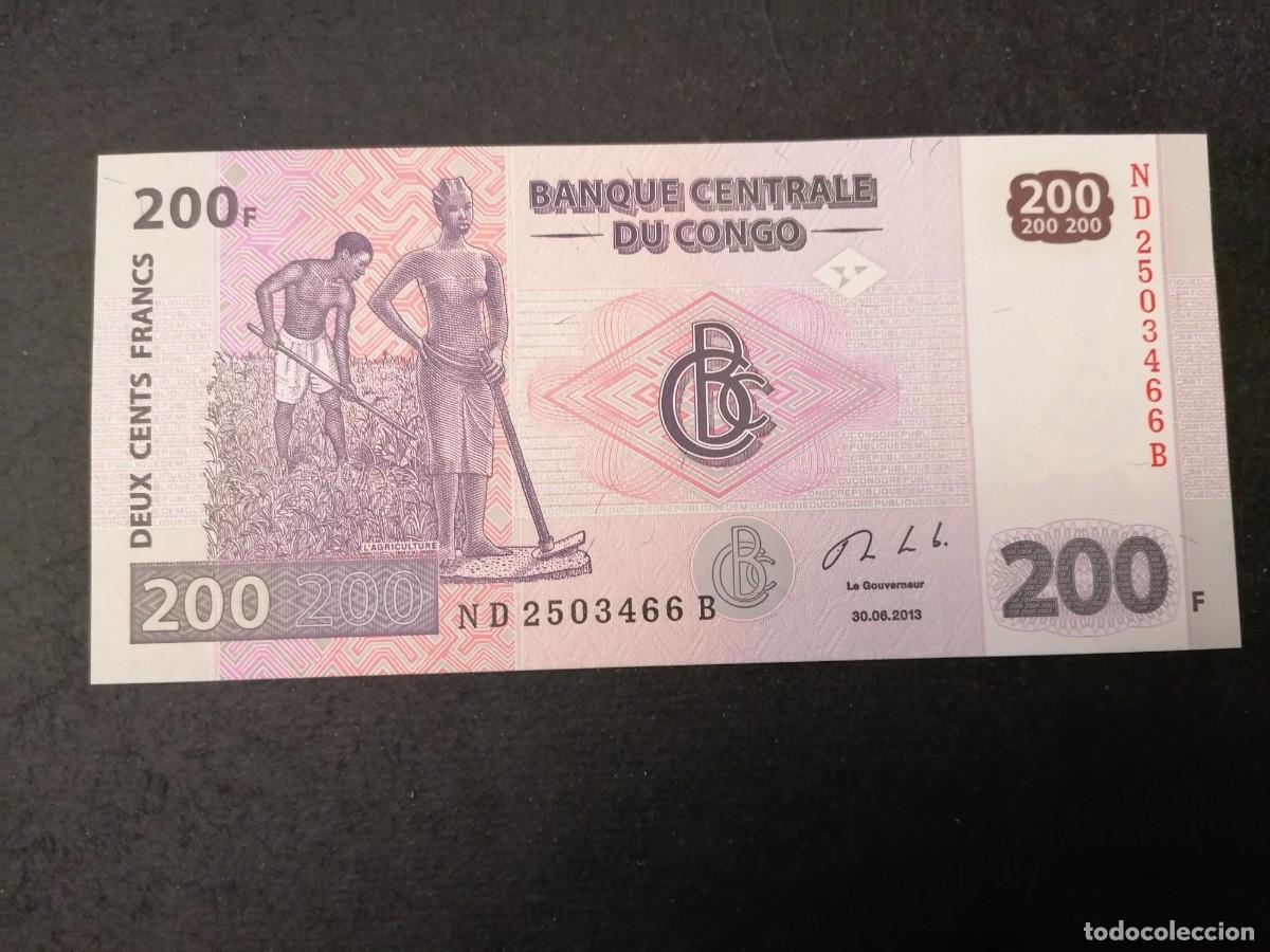 Billetes extranjeros: Billete, Congo, 2013, 200 francos ,S/c - Foto 1