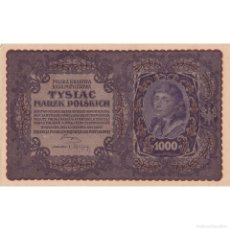 Billetes extranjeros: [#195215] BILLETE, 1000 MAREK, 1919, POLONIA, 1919-08-23, KM:29, MBC
