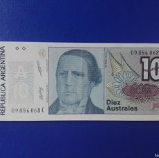 Billetes extranjeros: ARGENTINA 10 AUSTRALES (1985 89) PK 324B AUNC