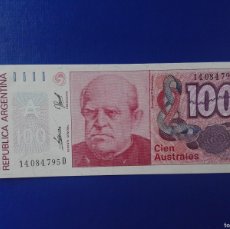 Billetes extranjeros: ARGENTINA 100 AUSTRALES (1985 90) PK 327C UNC