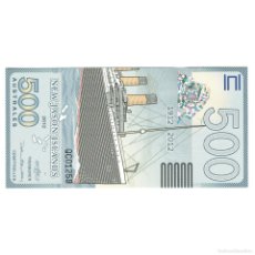 Billetes extranjeros: [#243725] BILLETE, 500 AUSTRALES, 2012, REINO UNIDO, NEW JASON ISLAND, UNC