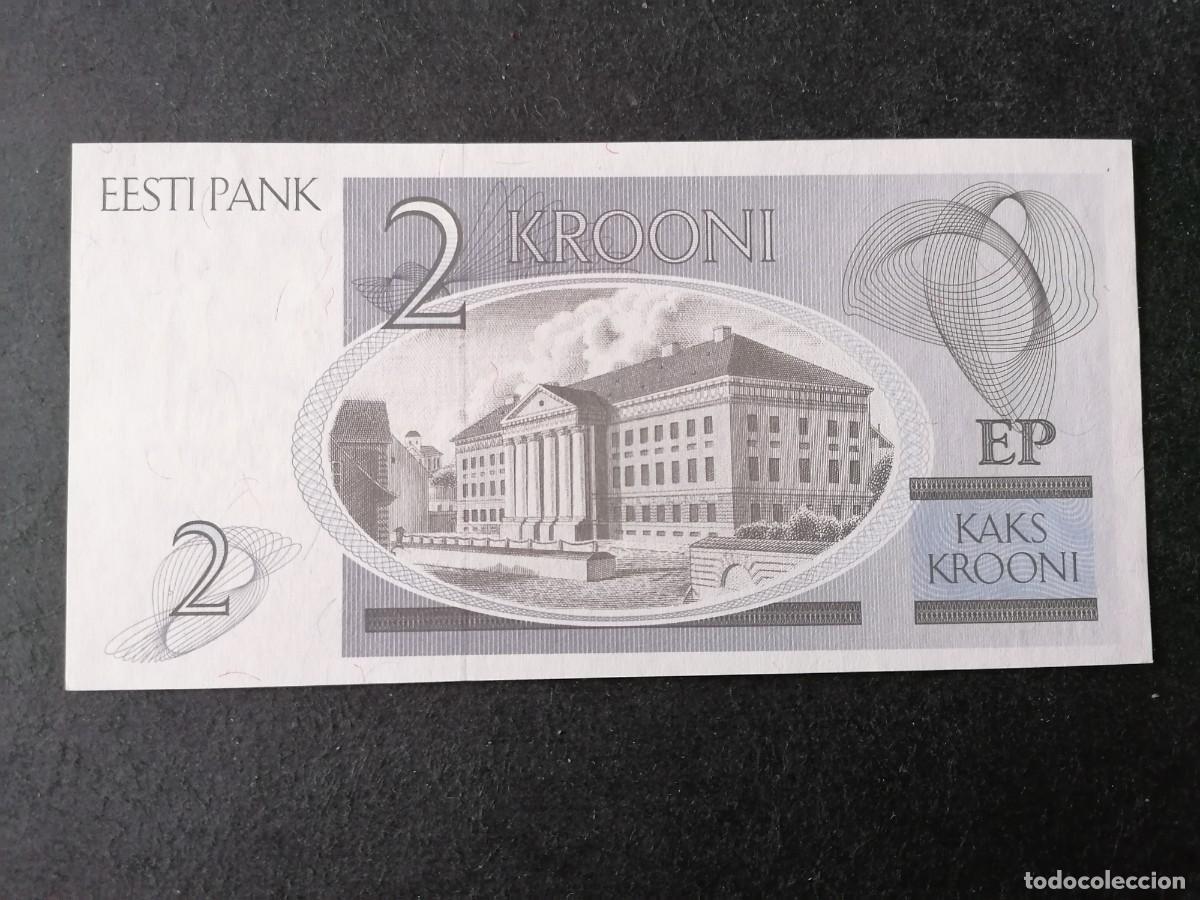 Billetes extranjeros: Billete ,Estonia, 1992, 2 coronas, sin circular - Foto 2