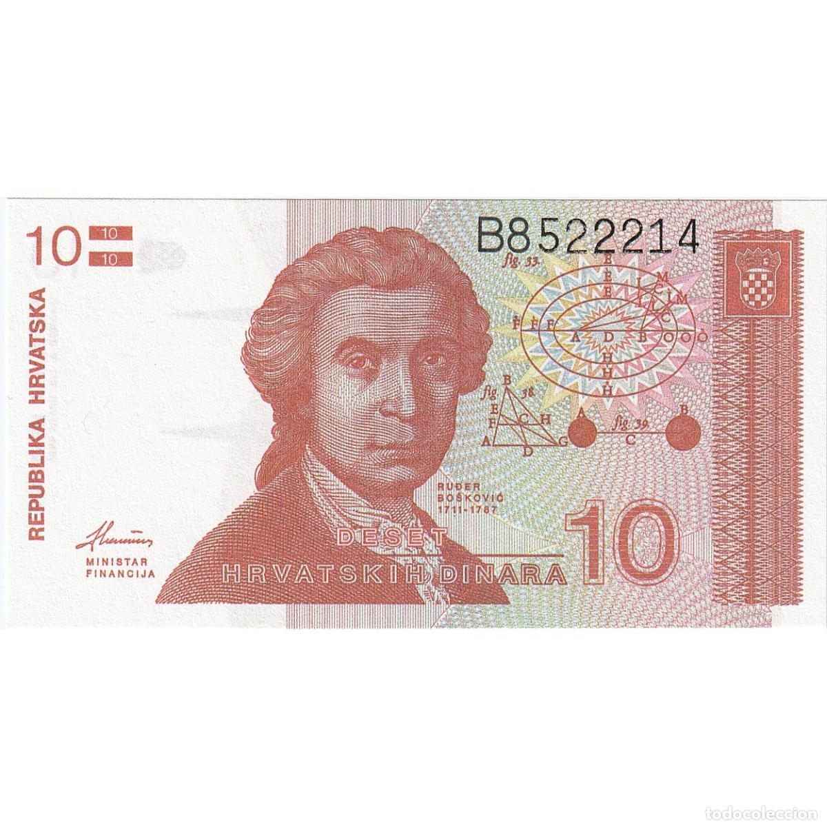 Billetes extranjeros: [#196077] 10 Dinara, Croacia, KM:18a, UNC - Foto 1